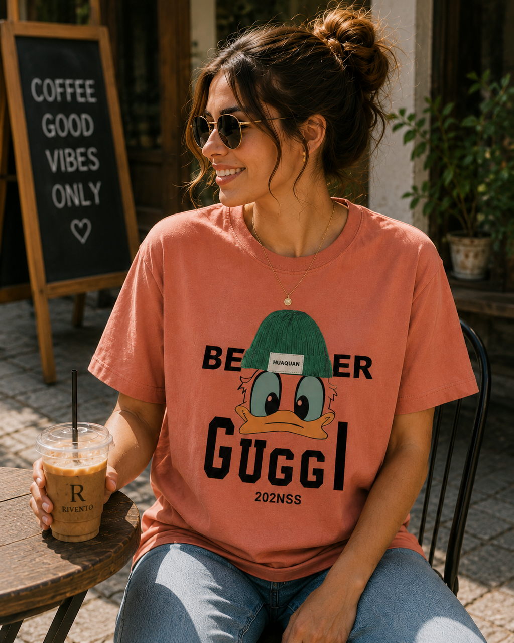 Vintage Cartoon Street Graphic Women T-Shirt