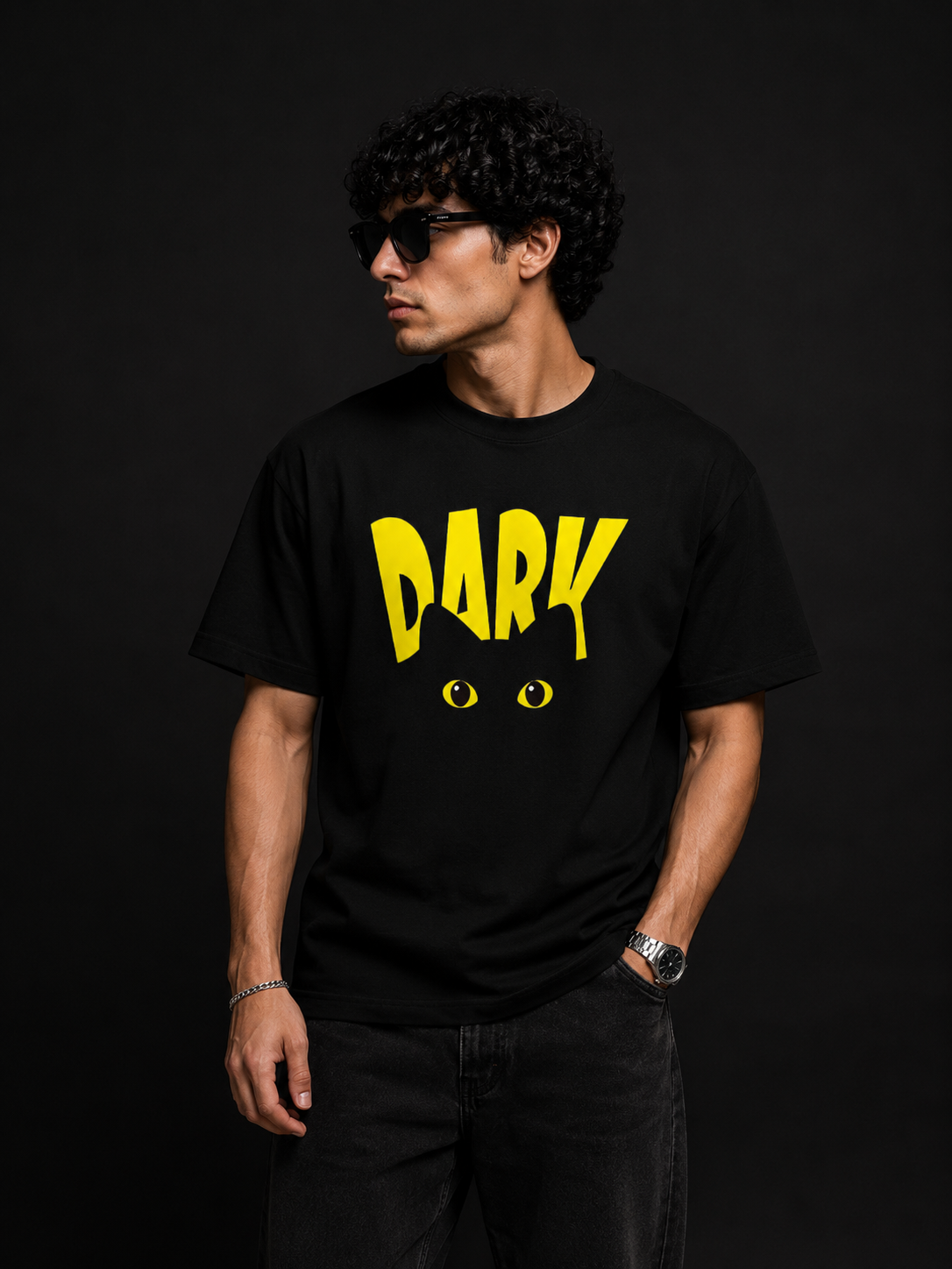 Dark Mode Cat Eyes Men Classic Fit T-Shirt