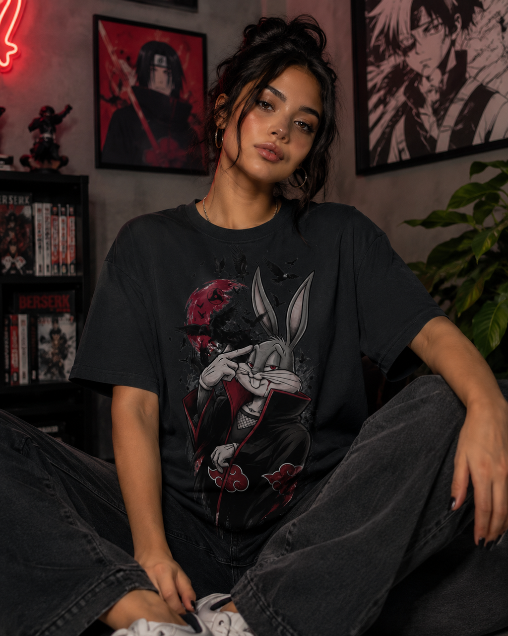Women Akatsuki Bunny Graphic T-Shirt