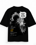 I Chase Peace Oversized Fit T-Shirt in Black - Rivento Fashion oversized t-shirt for men