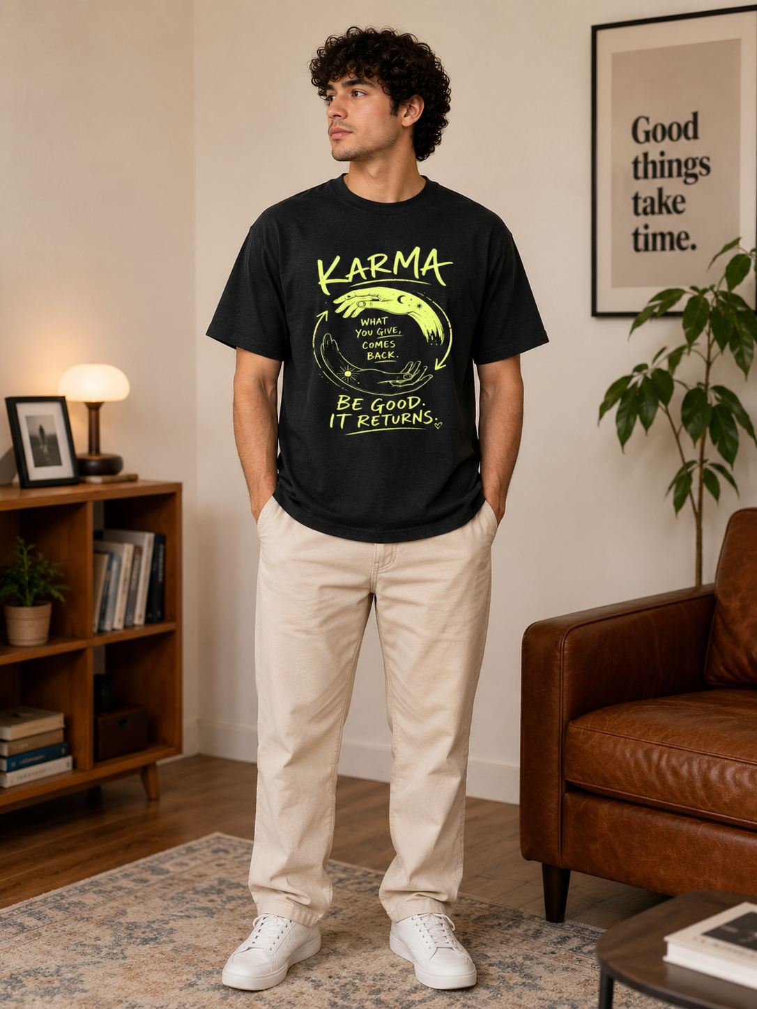 Karma Quote Graphic Men Classic Fit T-Shirt