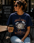 Women Retro Dice Cartoon Graphic T-Shirt