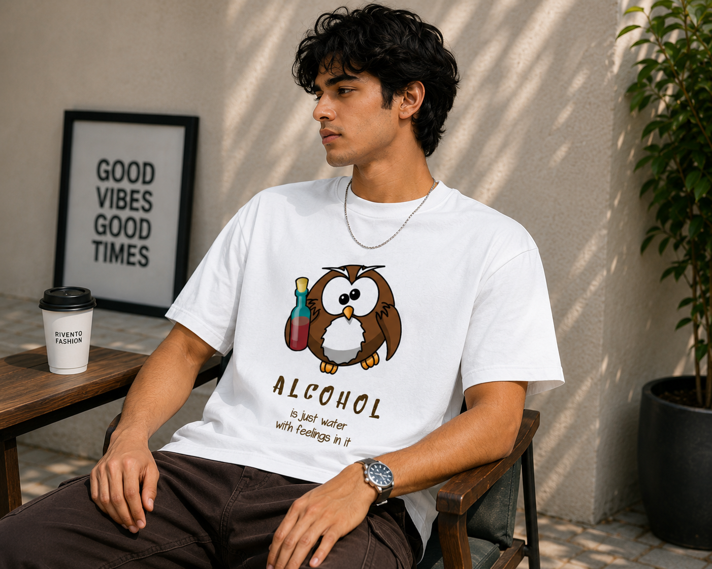 Quirky Drinking Quote Graphic Men Classic Fit T-Shirt