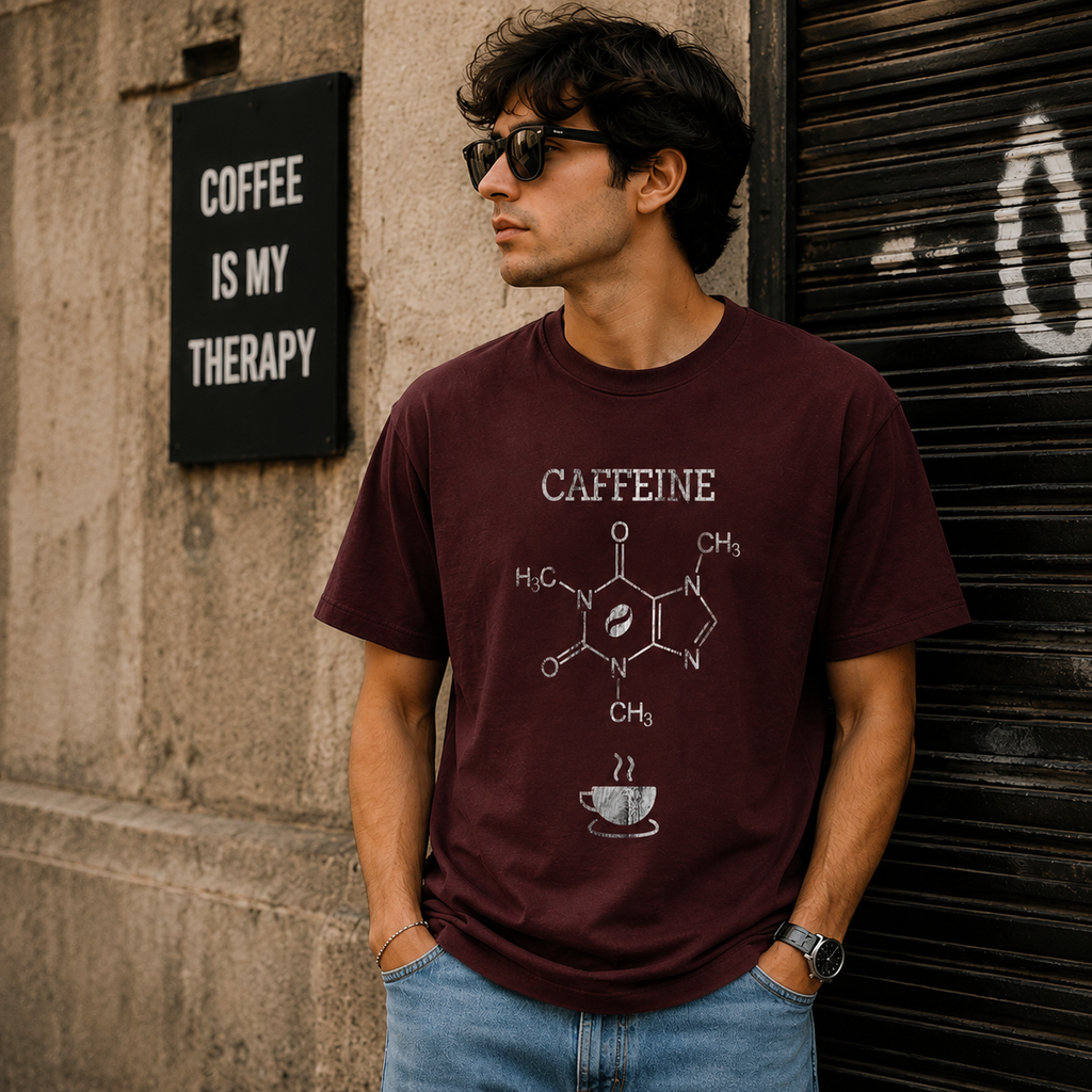Caffeine Molecule Graphic Men Classic Fit T-Shirt