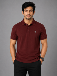Signature Men Classic Fit Red Polo T-Shirt