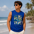California Paradise Royal Blue Tank Top