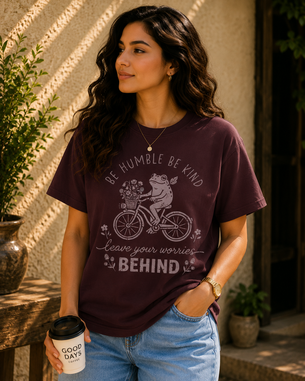 Positive Frog Women Graphic T-Shirt