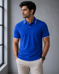 Elite Men Classic Fit Royal Blue Polo T-Shirt