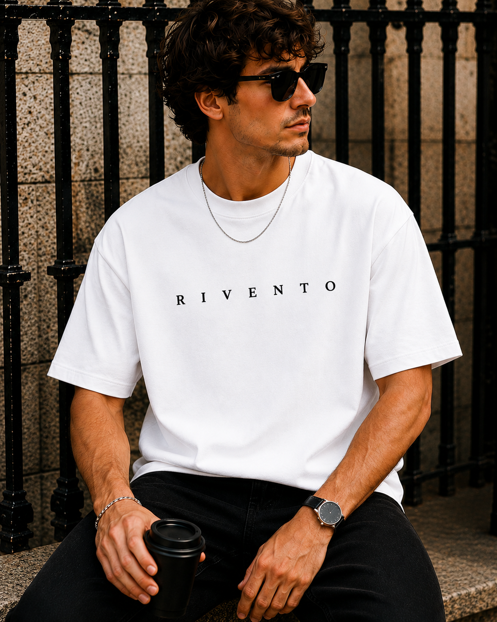 Find Your Balance Oversized Graphic T-Shirt for Men