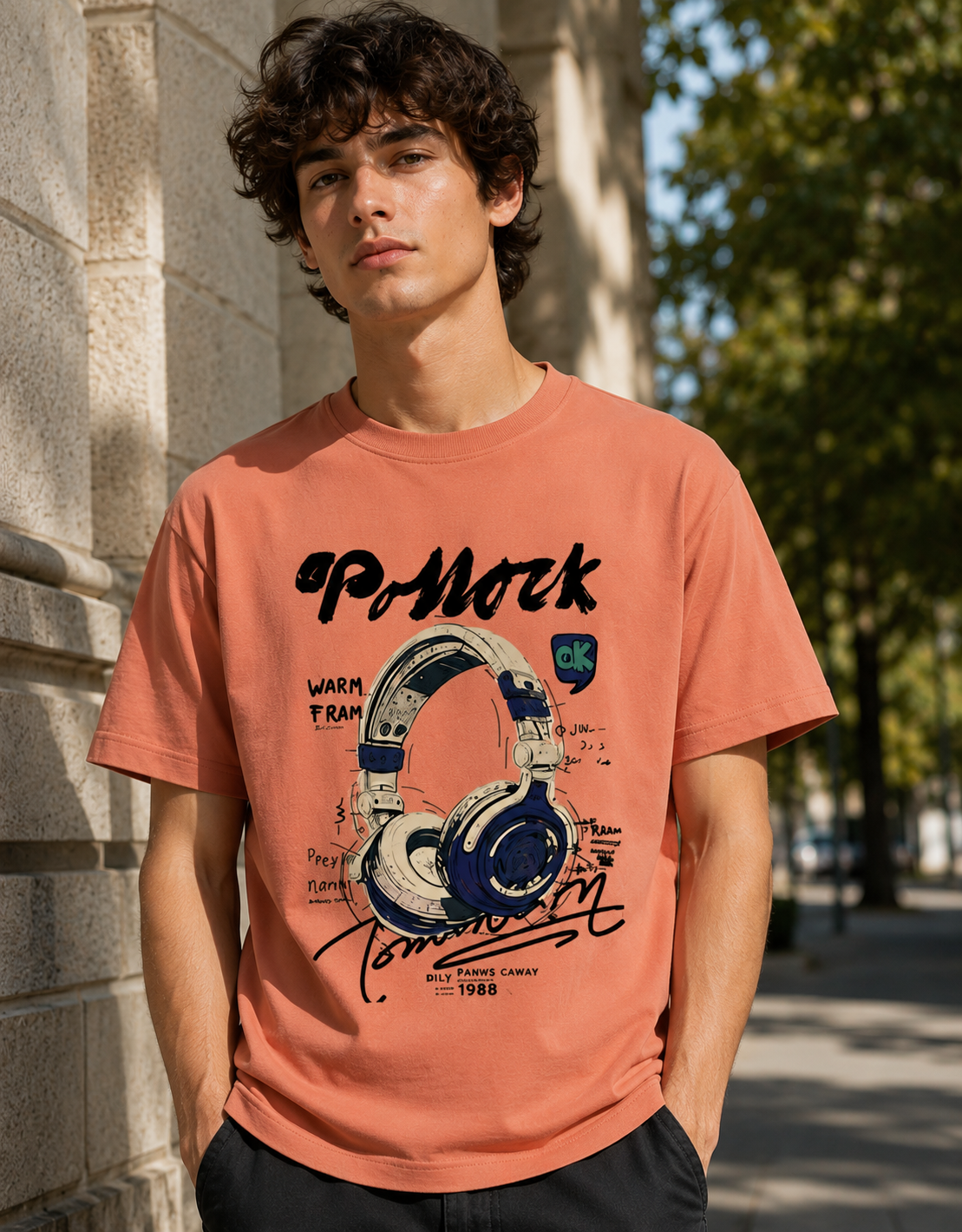 Music Vibes Headphone Graphic Men Classic Fit T-Shirt