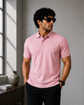 Signature Men Classic Fit Pink Polo T-Shirt