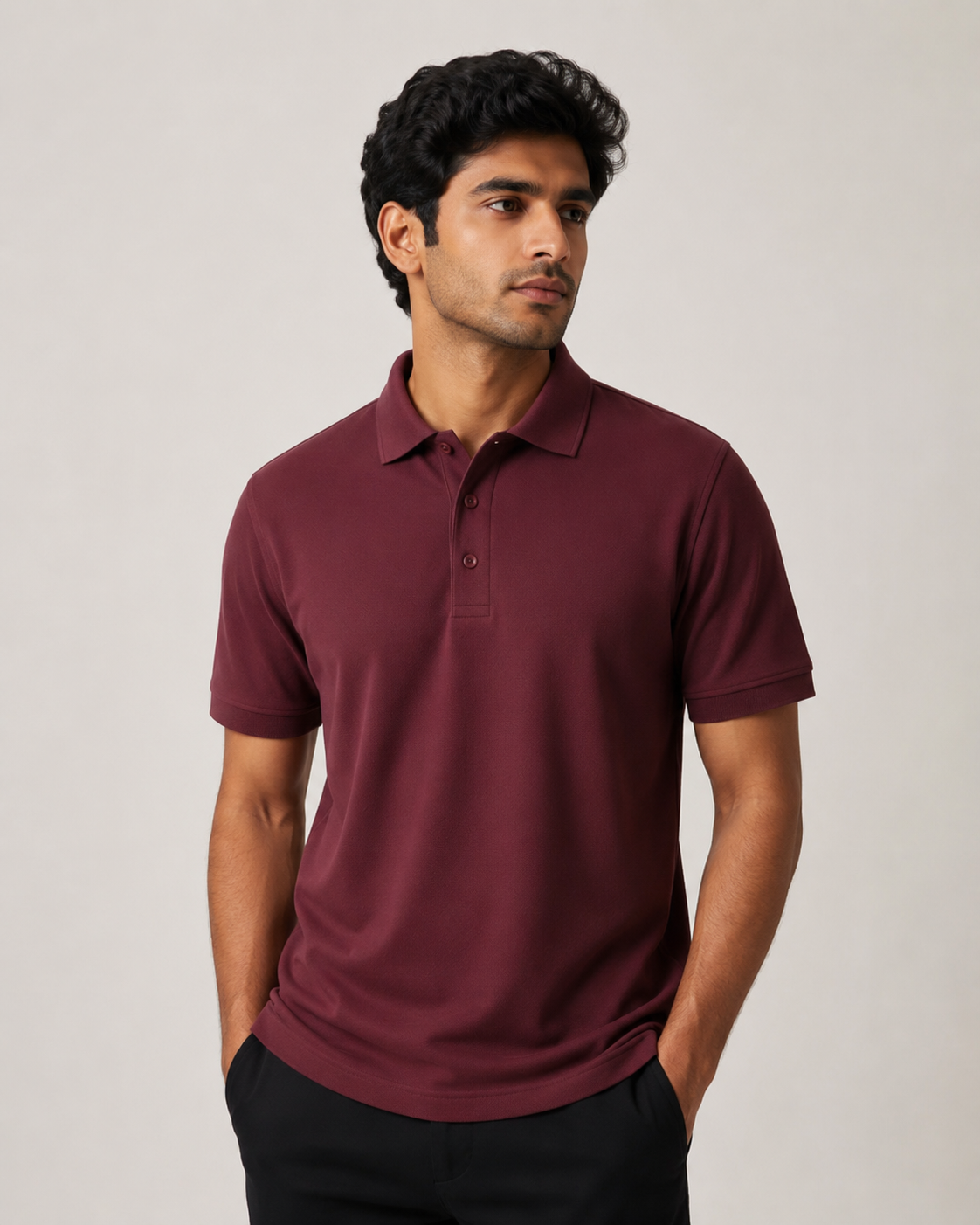 Signature Men Classic Fit Maroon Polo T-Shirt