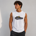 Wild Crocodile White Tank Top