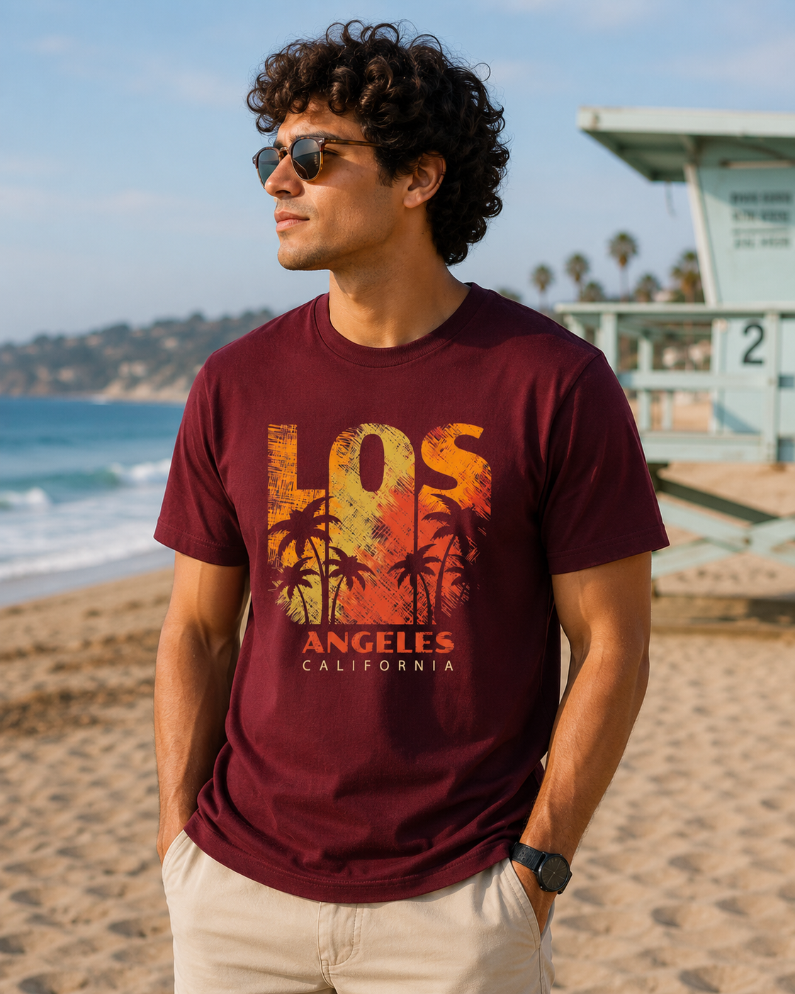 Los Angeles California Men Classic Fit Graphic T-Shirt