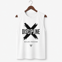 Discipline White Men's Graphic Tank Top