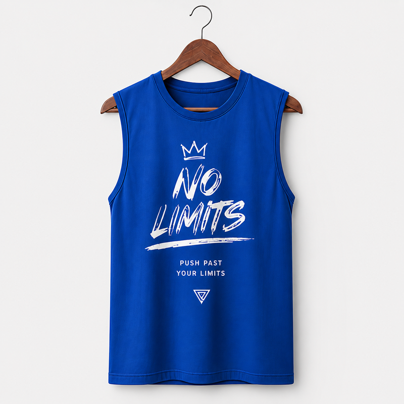 No Limits Royal Blue Men's Graphic Tank Top