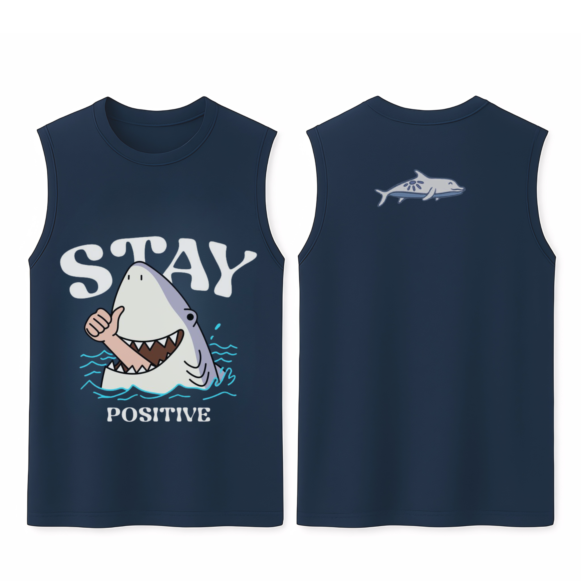 Navy Blue Tanktop with Graphic