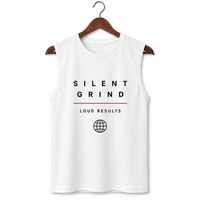 Silent Grind White Men's Graphic Tank Top
