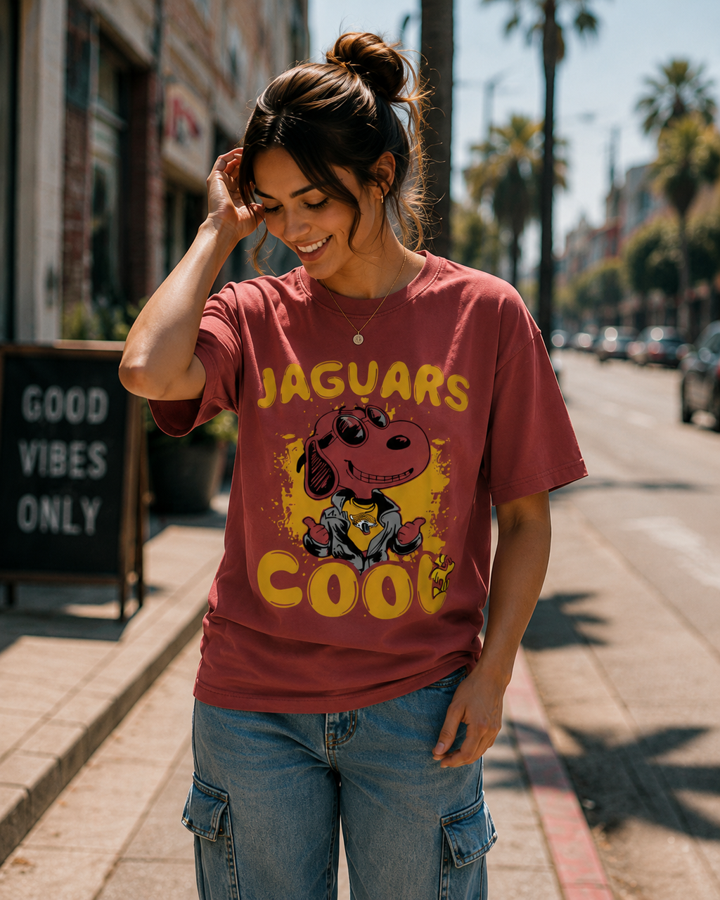 Women Cool Snoopy Cartoon Graphic T-Shirt