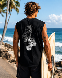 Time to Escape Black Tank Top
