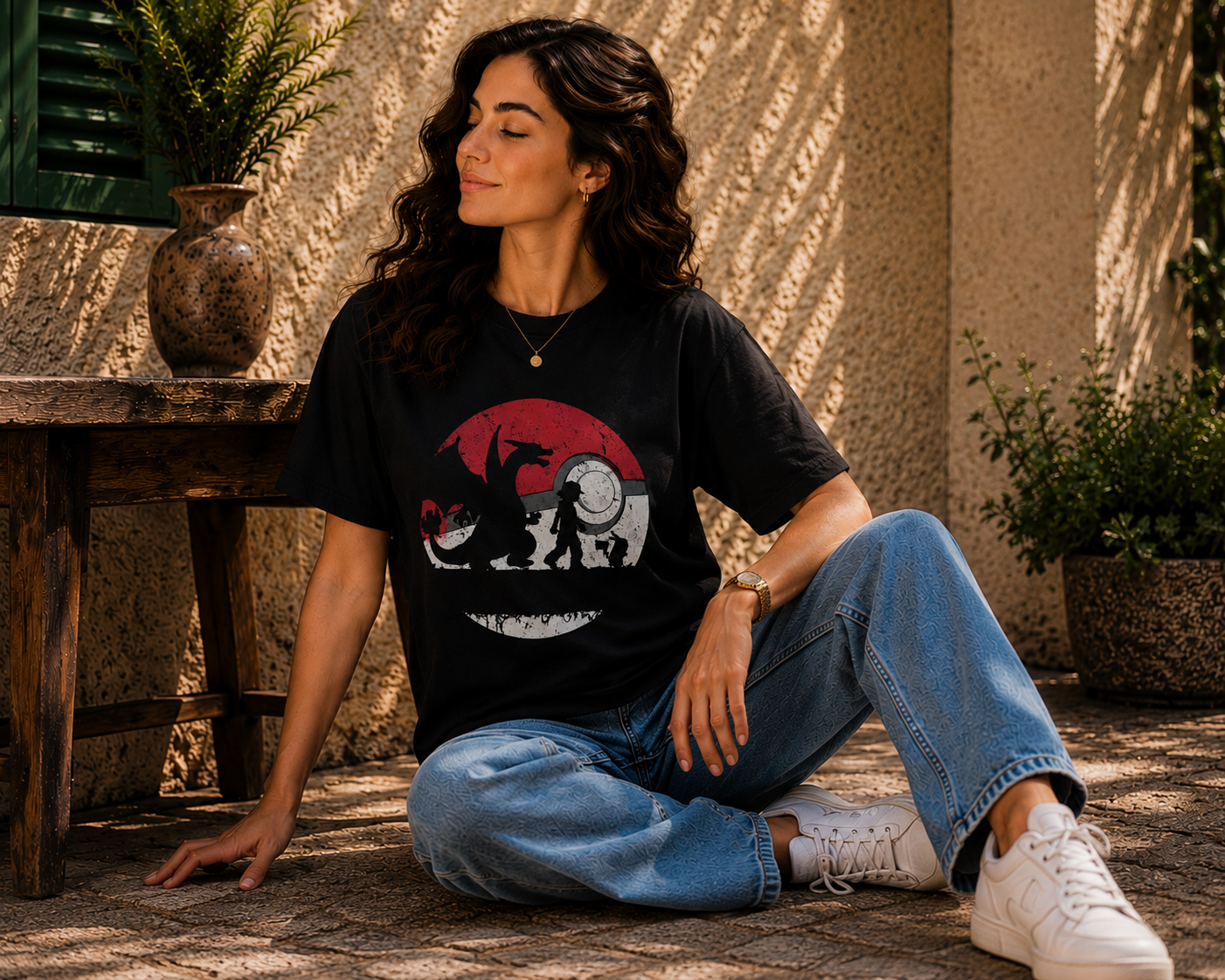 Monster Evolution Silhouette Graphic Women T-Shirt