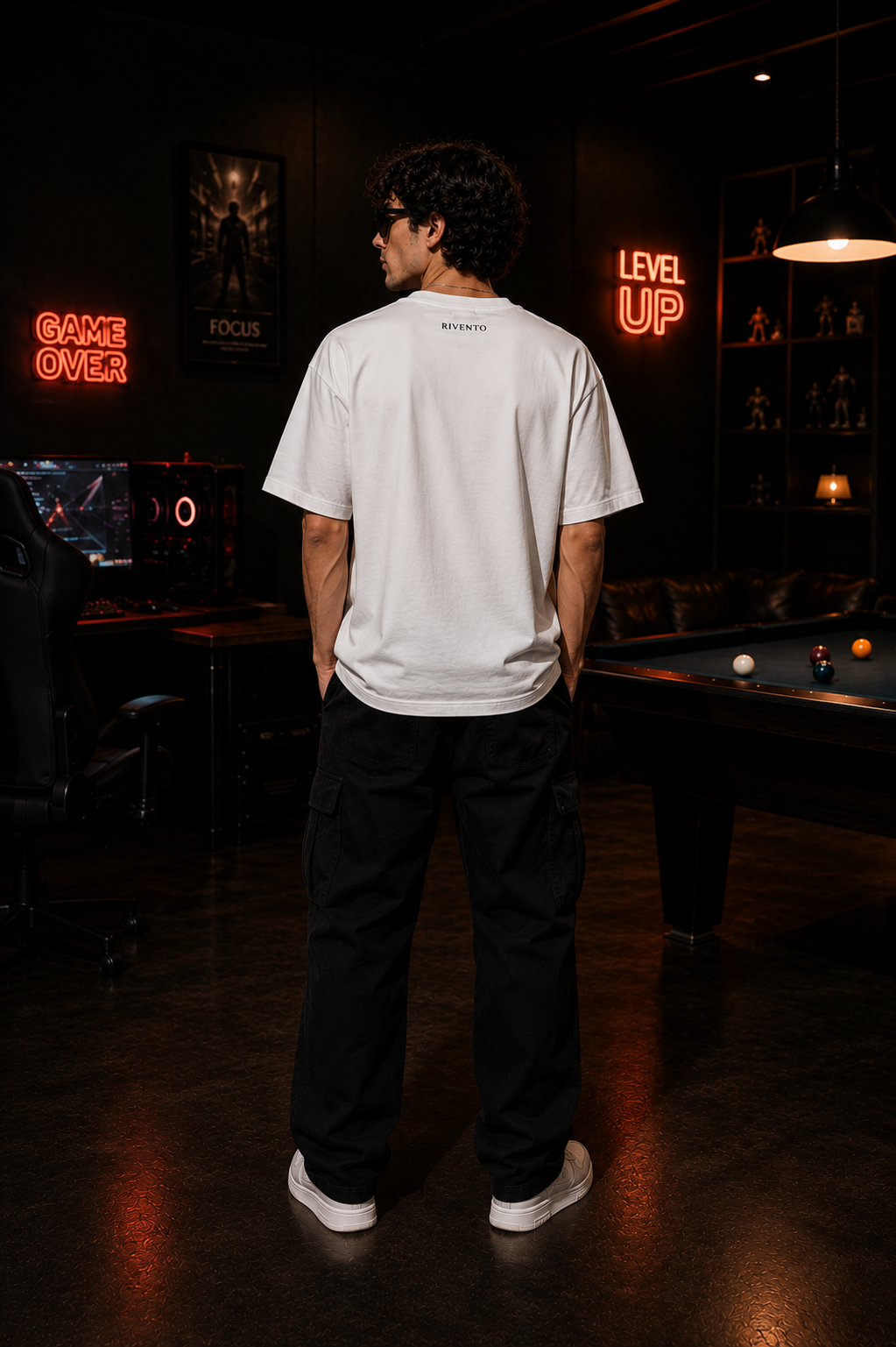 Night Watcher Oversized Graphic T-Shirt for Men
