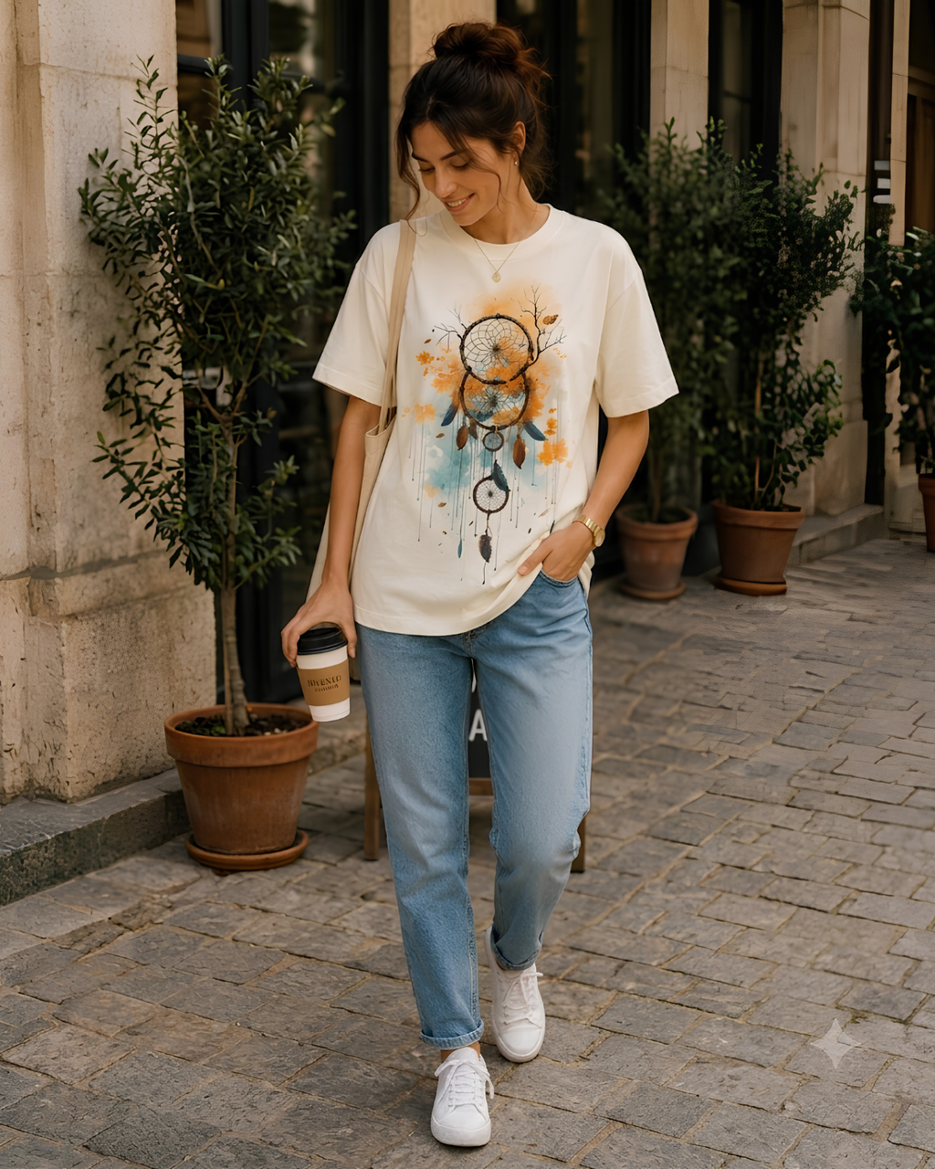 Women Dreamcatcher Harmony Oversized T-Shirt