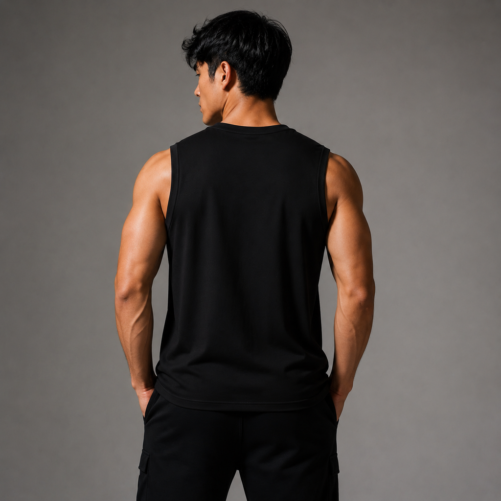Built Different Black Motivational Graphic Tank Top for Men