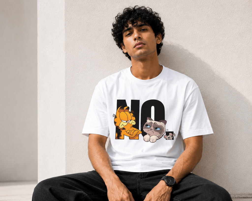 No Mood Men Classic Fit Funny Cartoon Graphic T-Shirt