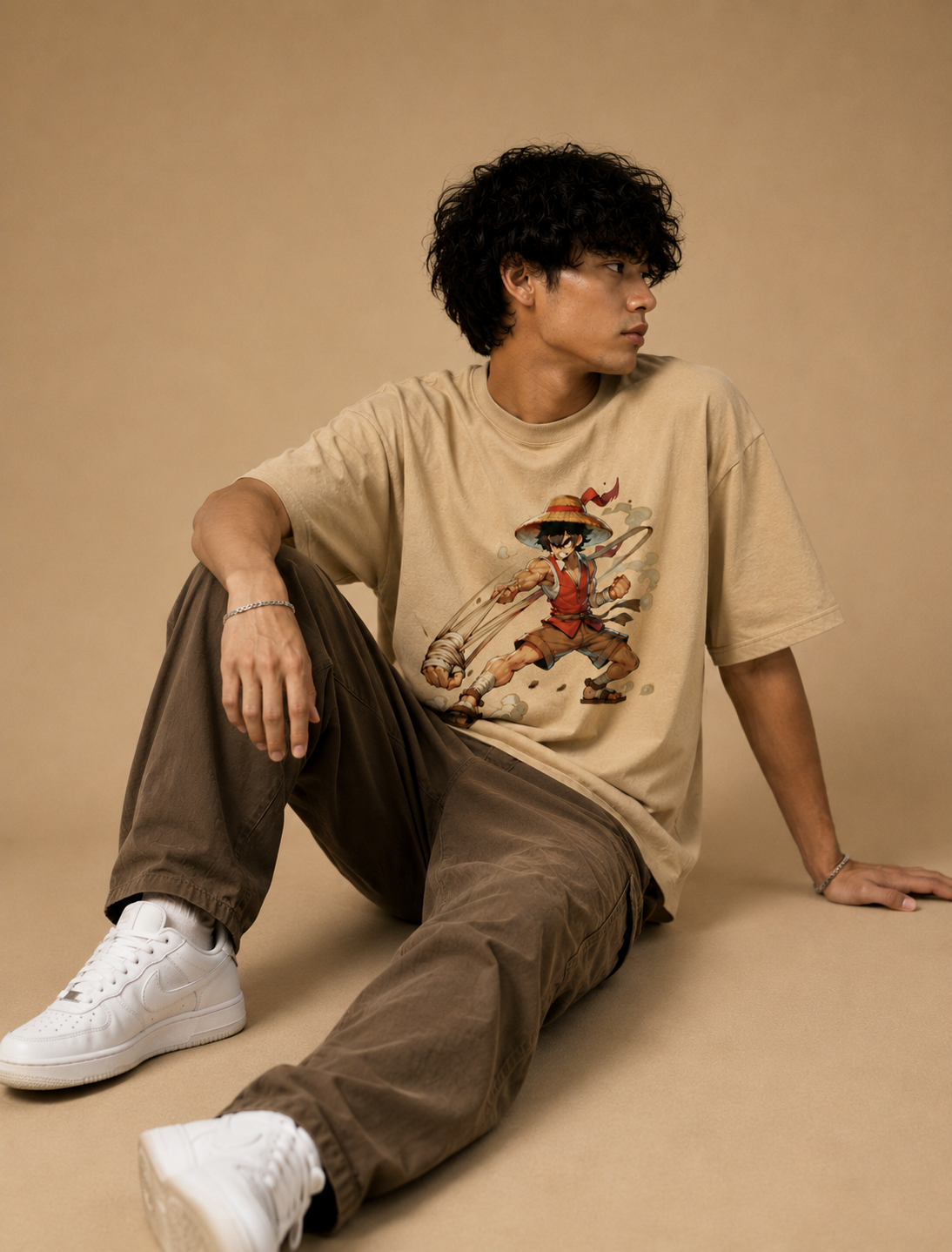 Luffy Warrior Oversized Graphic T-Shirt for Men