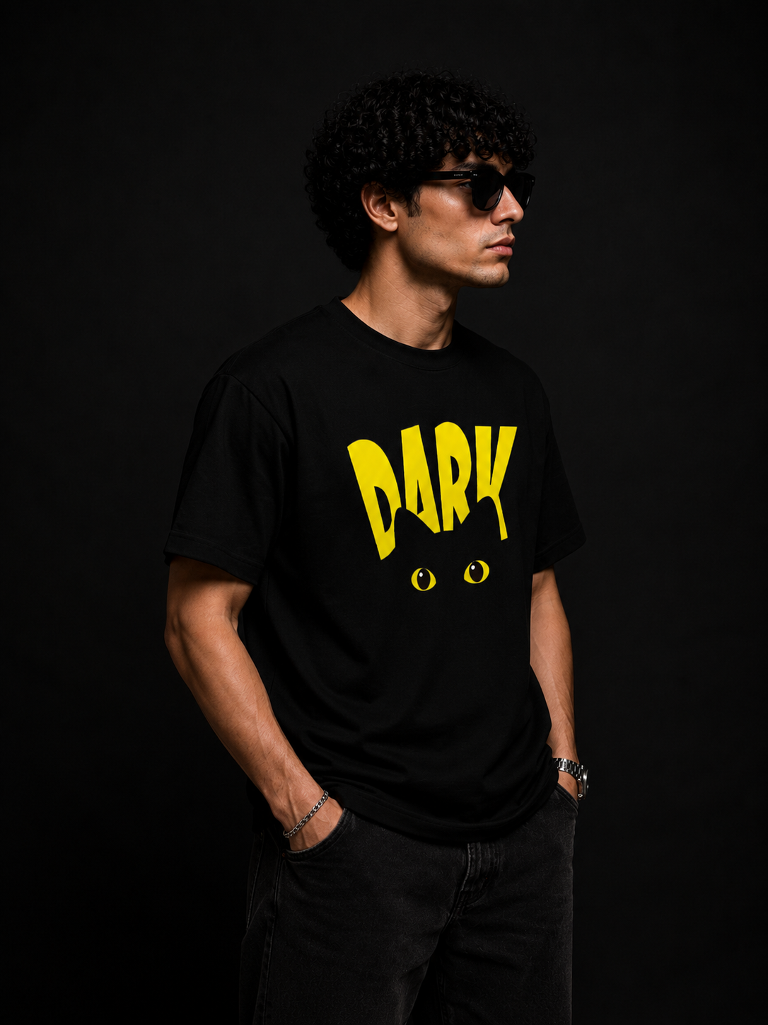 Dark Mode Cat Eyes Men Classic Fit T-Shirt