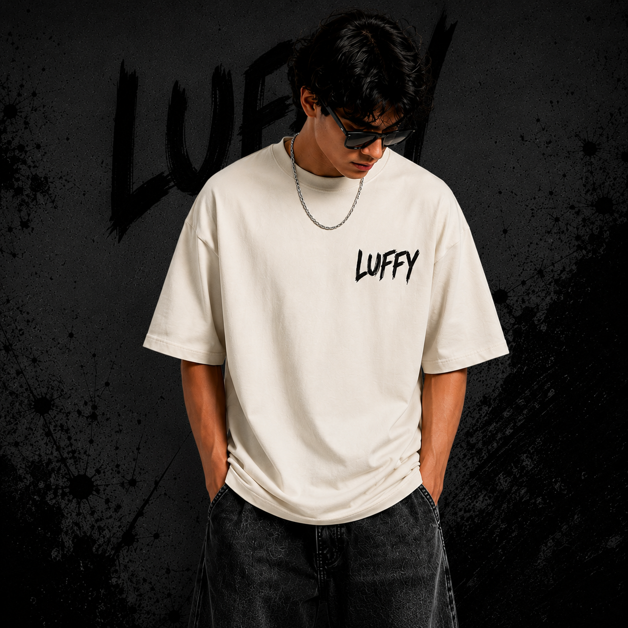 Adventure Monkey D Luffy Oversized Graphic T-Shirt for Men