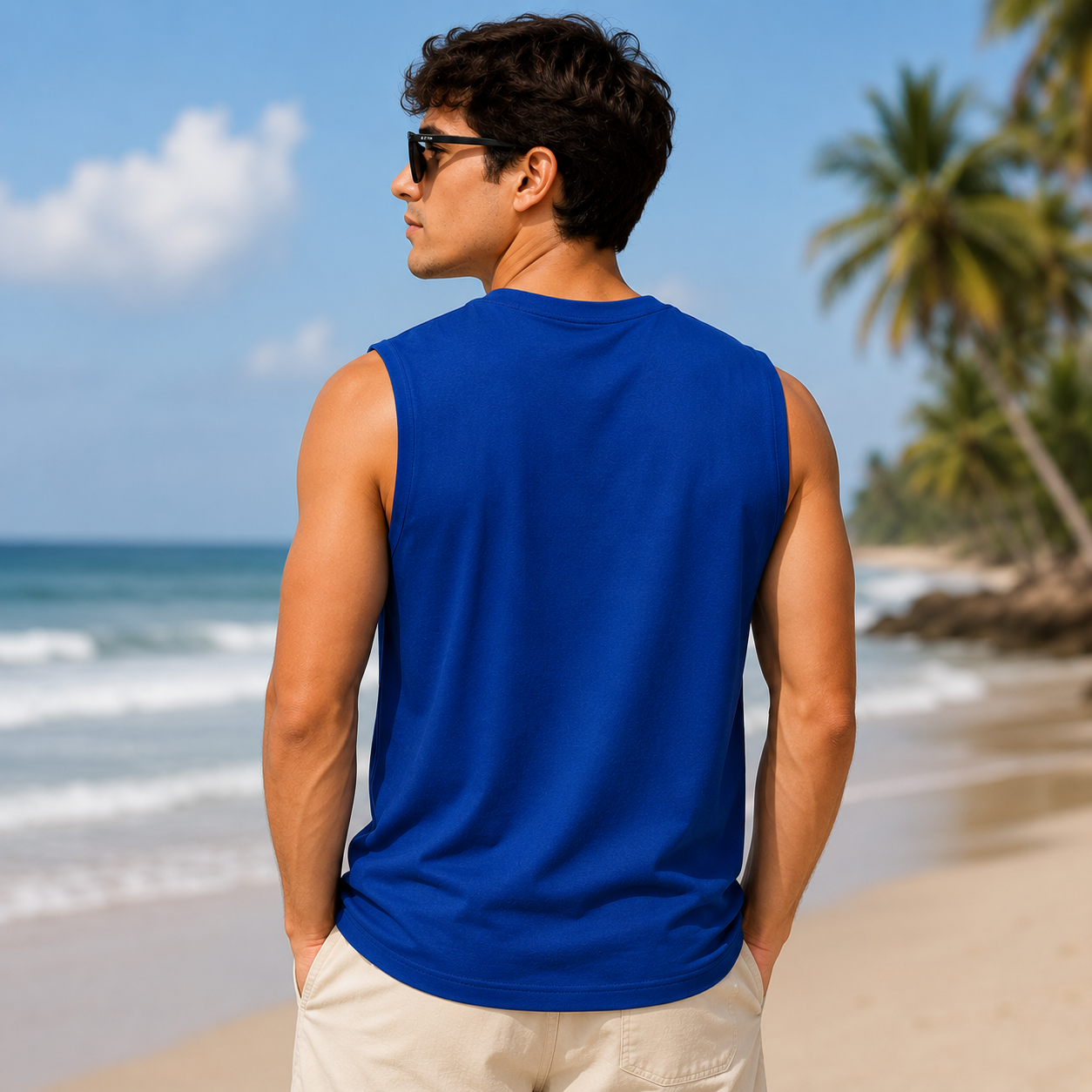 Coastal Escape Royal Blue Tank Top