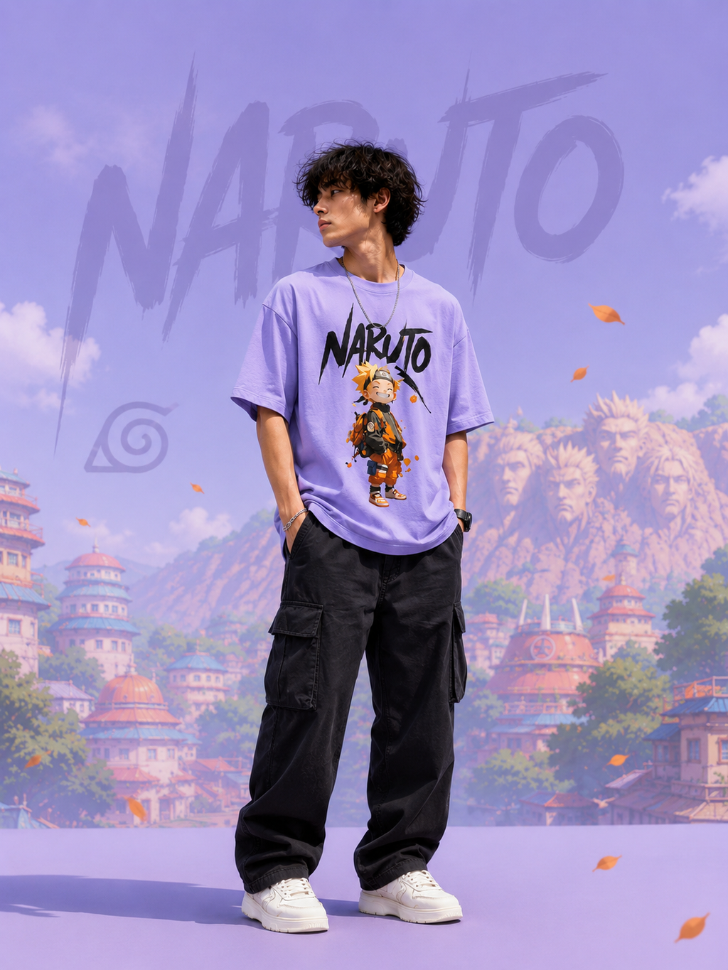 Naruto Legacy Oversized Graphic T-Shirt for Men