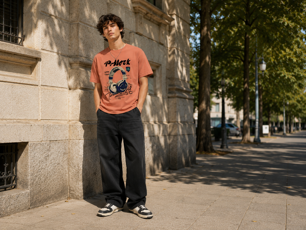Music Vibes Headphone Graphic Men Classic Fit T-Shirt