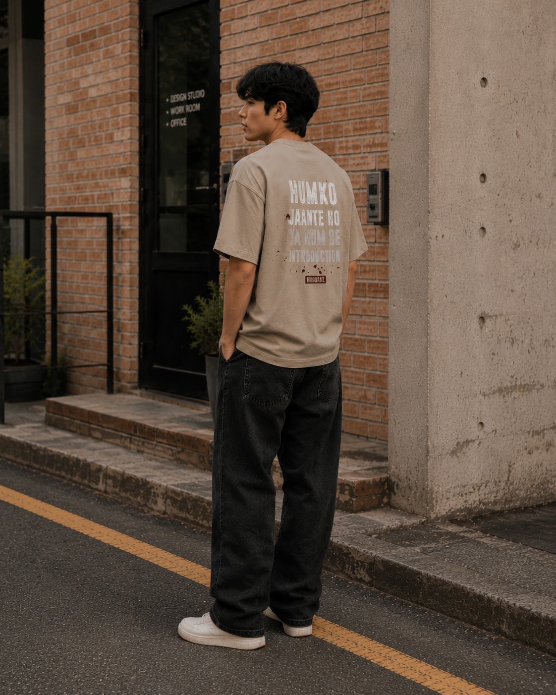 No Introduction Needed Oversized Graphic T-Shirt for Men