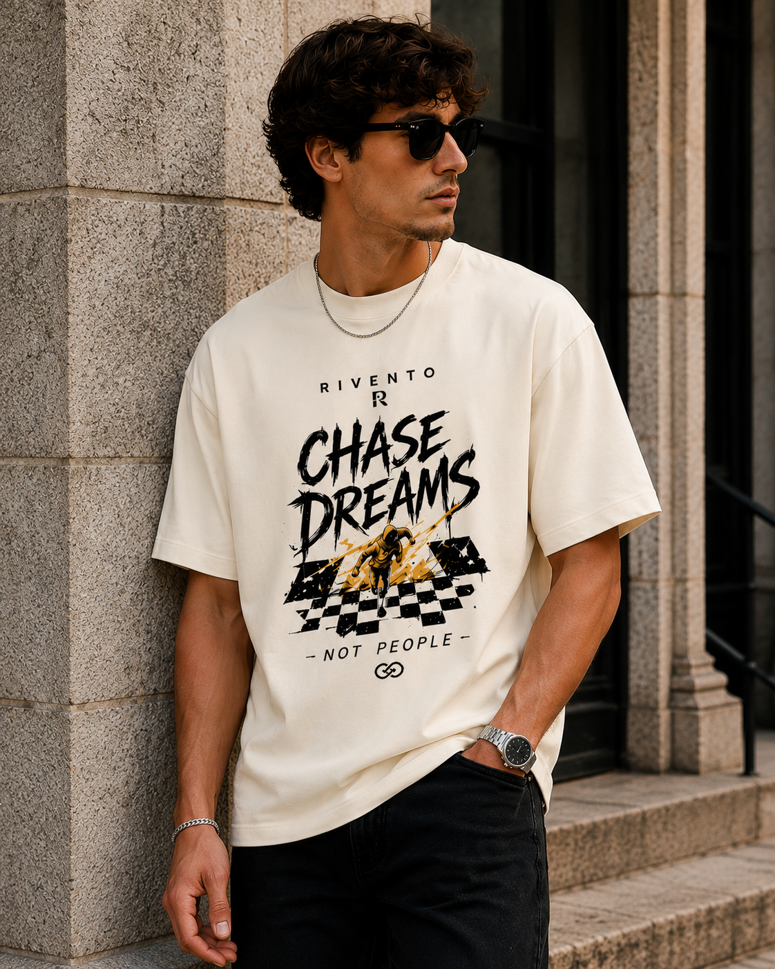 Chase Dreams Oversized Graphic T-Shirt for Men