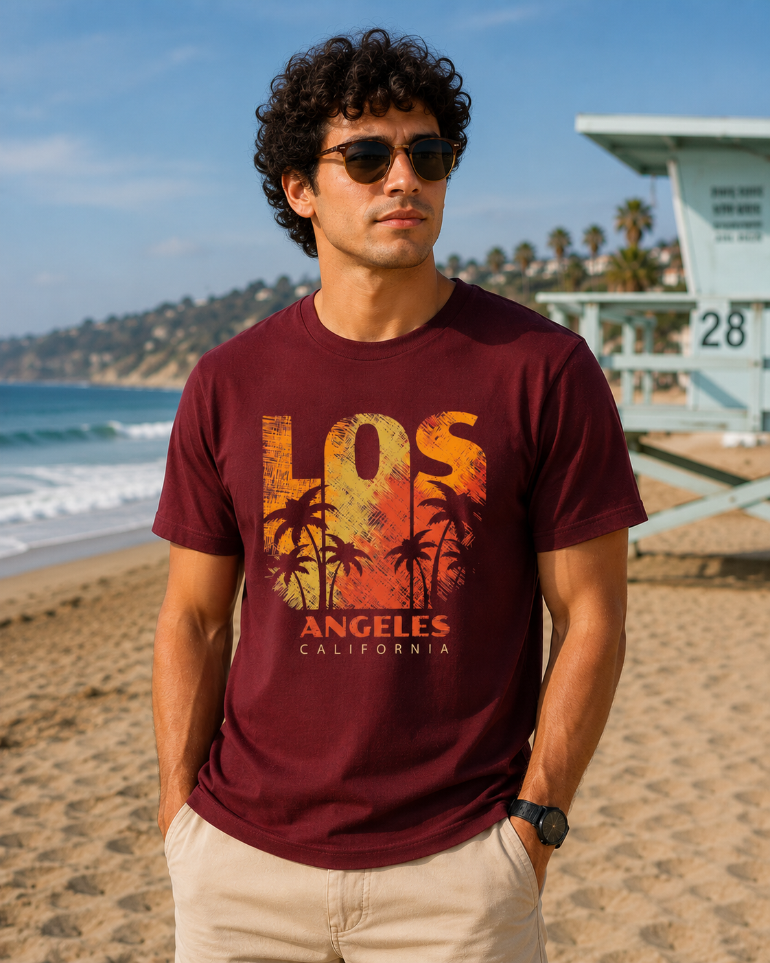 Los Angeles California Men Classic Fit Graphic T-Shirt