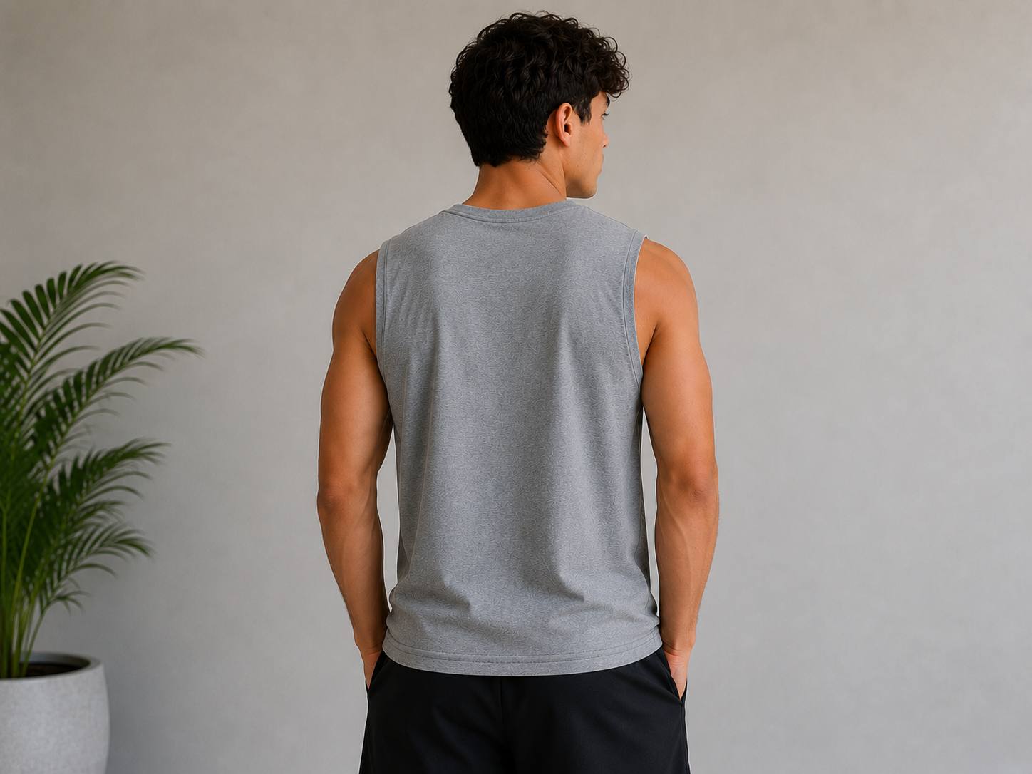 Stay Hungry Motivation Grey Tank Top