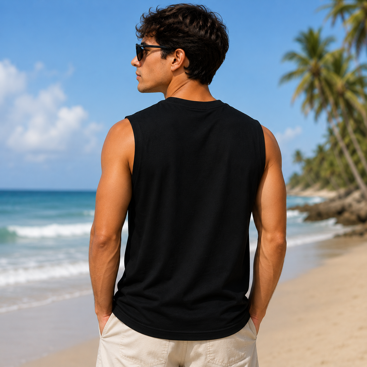 Brazil Surf Black Tank Top