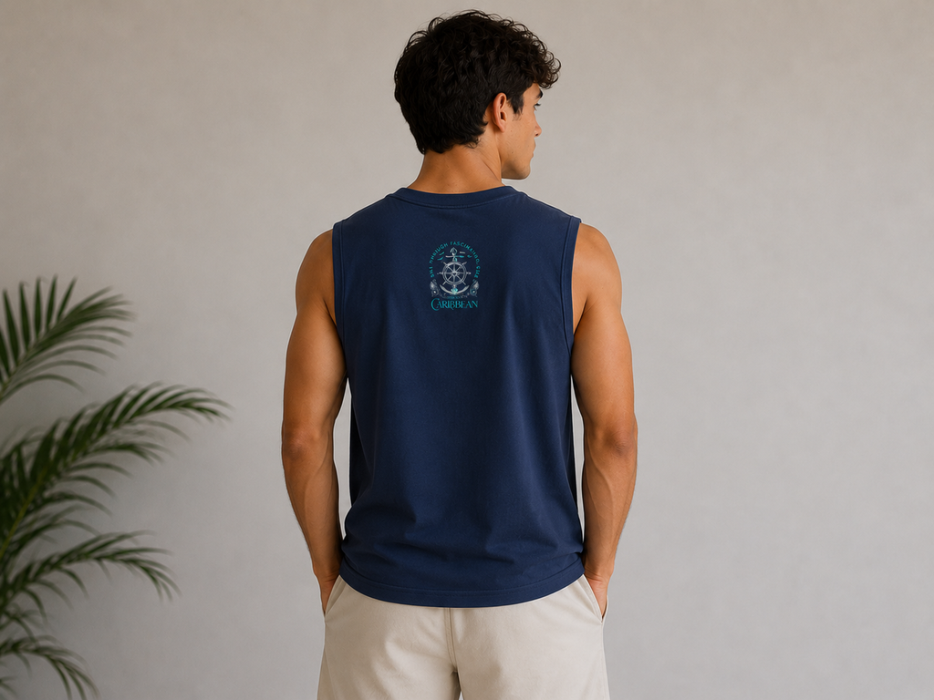 Caribbean Sailor Navy Blue Tank Top