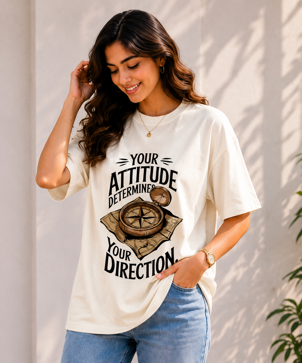 Women Direction & Destiny Collection Oversized T-Shirt