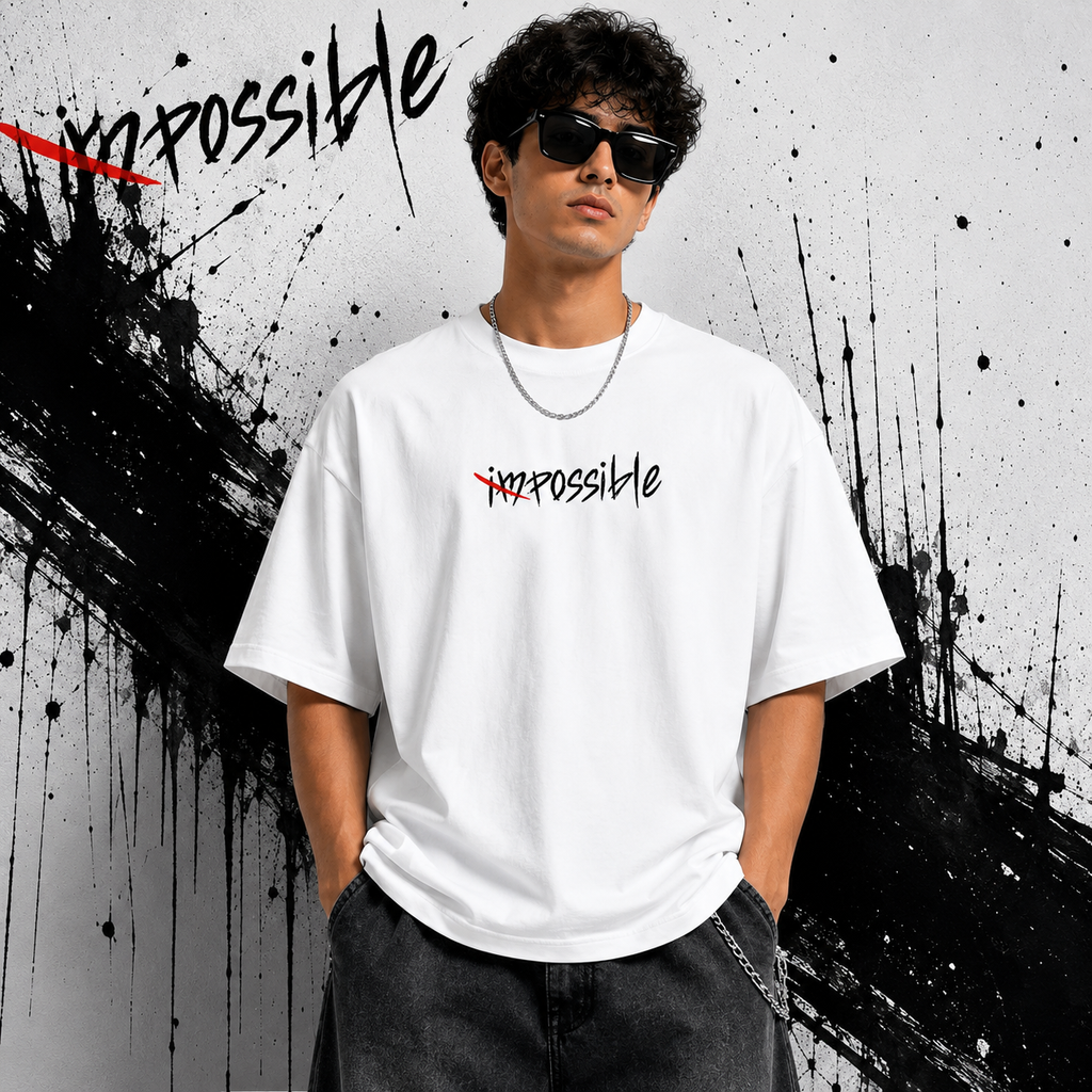 Beyond Impossible Oversized Graphic T-Shirt for Men