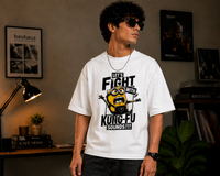 Kung-Fu Chaos Oversized Graphic T-Shirt for Men