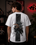 Three Sword Warrior Back Print Oversized T-Shirt for Men