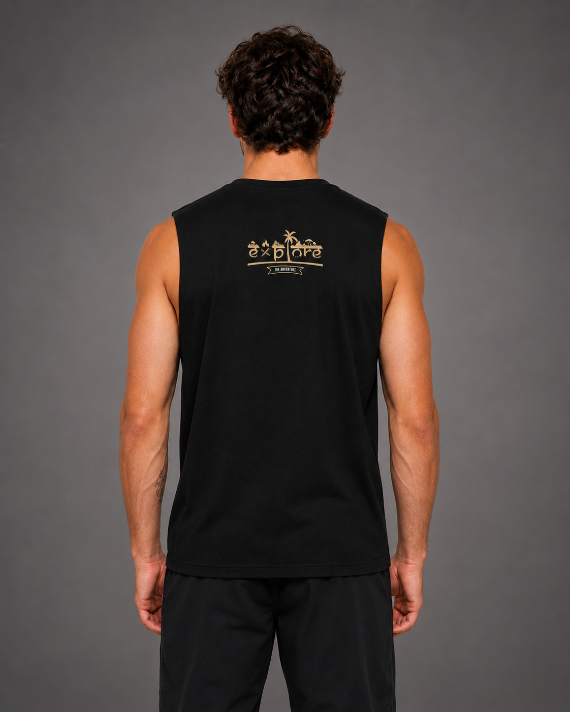 Life Is Better in the Mountains Black Graphic Tank Top for Men