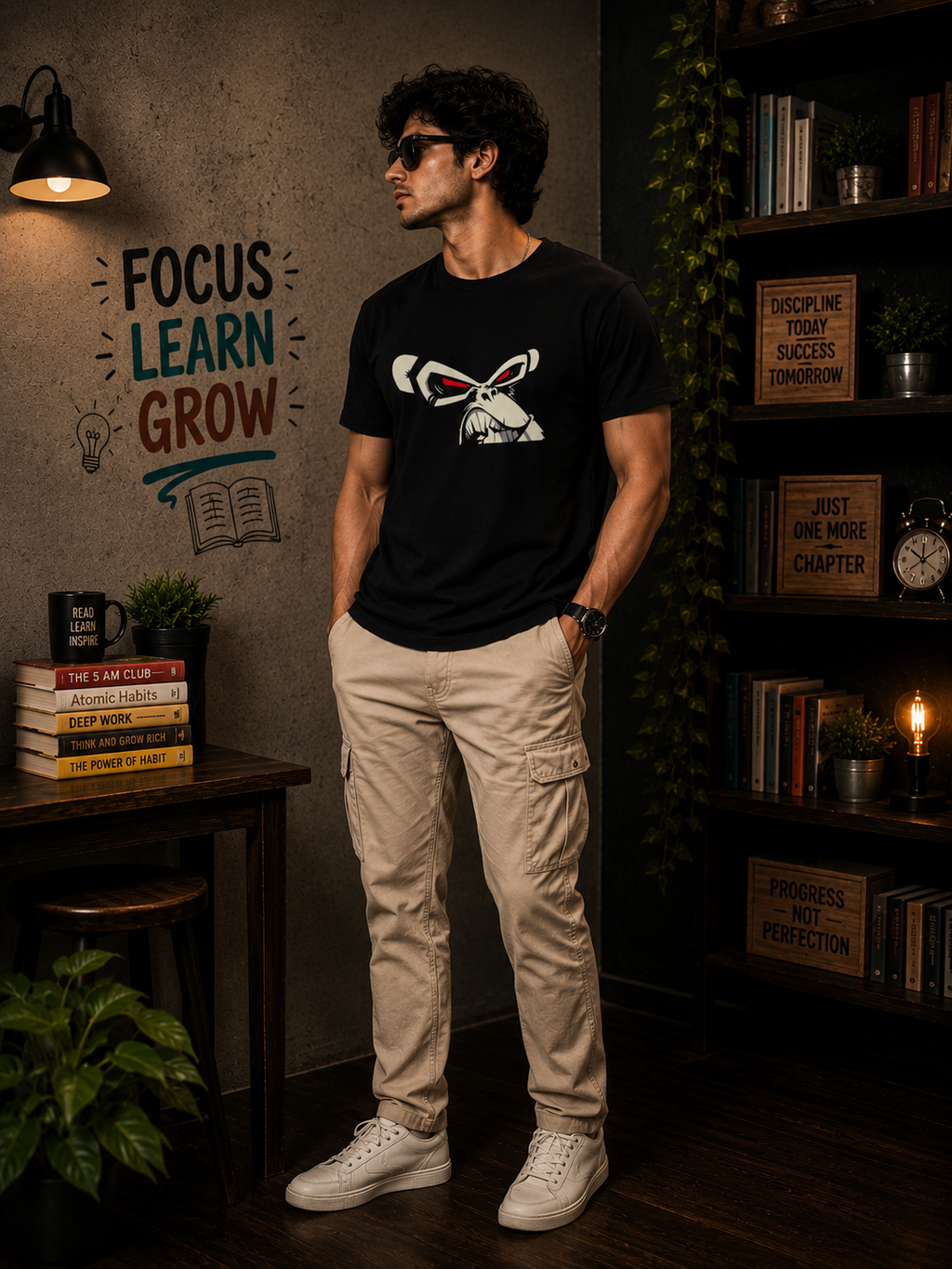 Angry Monkey Graphic Men Classic Fit T-Shirt
