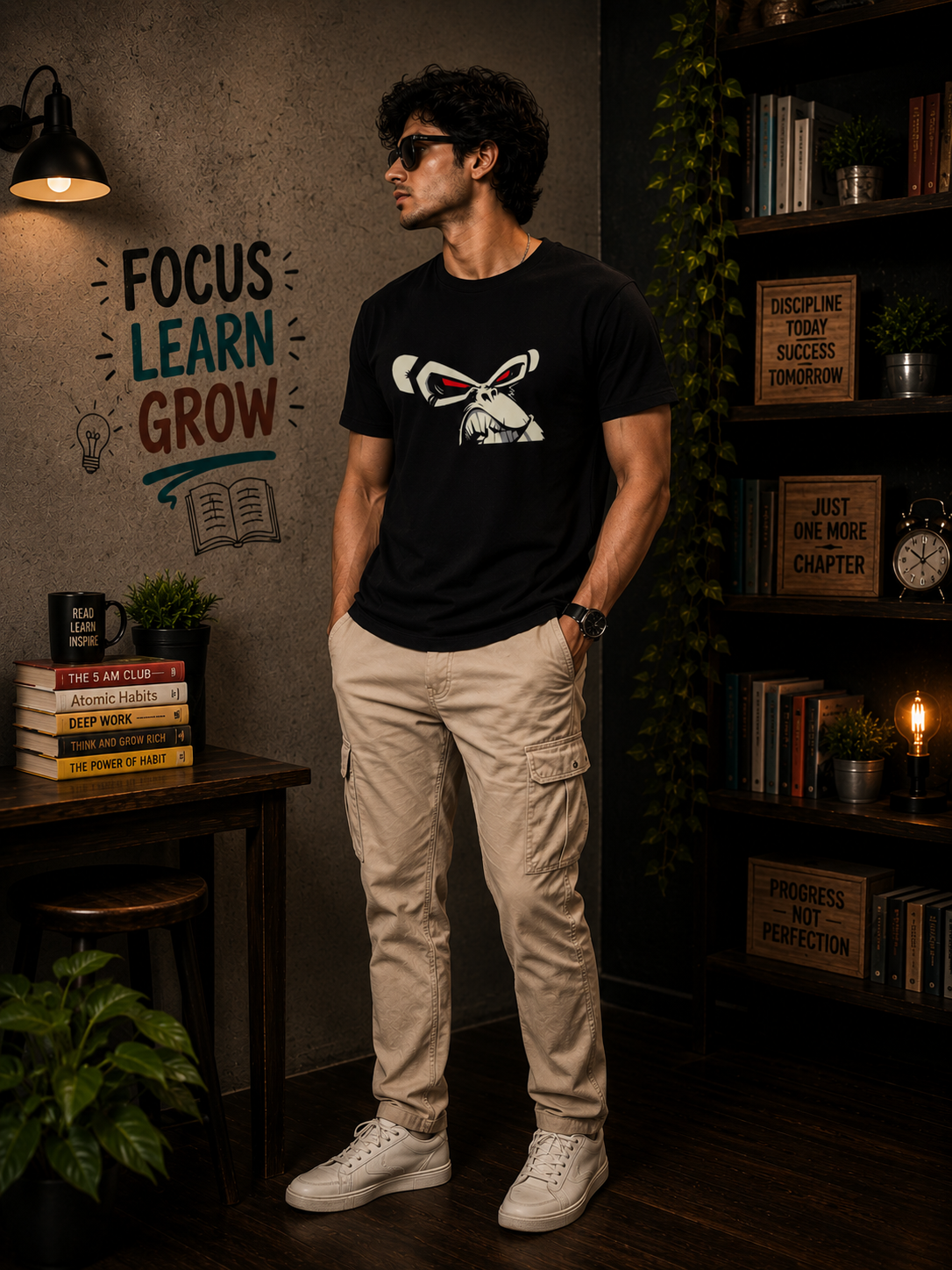 Angry Monkey Graphic Men Classic Fit T-Shirt