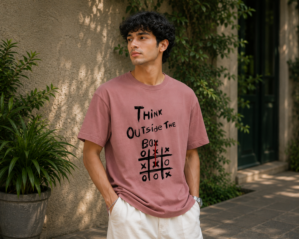 Think Outside The Box Typography Men Classic Fit T-Shirt