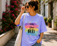 Women Girl Power Vibes Oversized T-Shirt